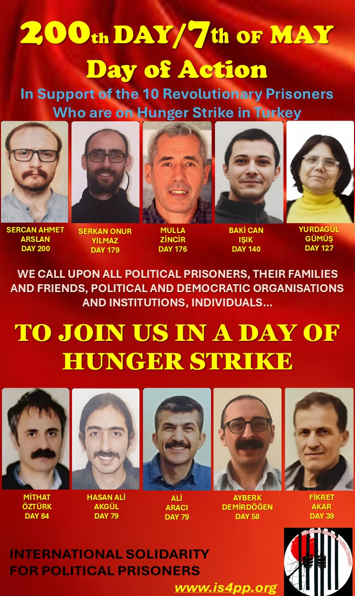 THE ADDRESSES OF THE REVOLUTIONARY PRISONERS WHO ARE CURRENTLY ON HUNGER STRIKE