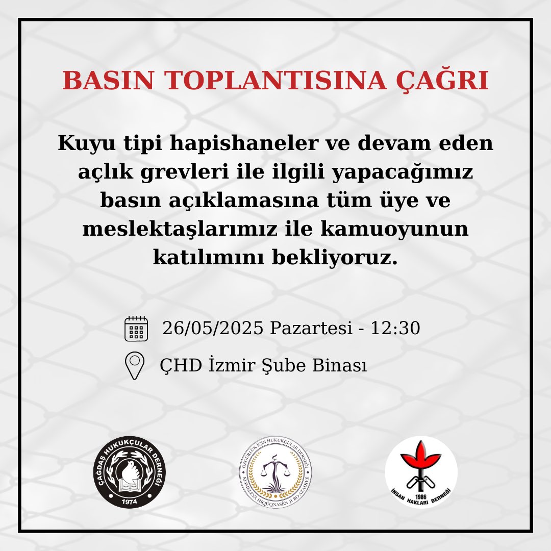 In this hour a press statement is held at Izmir’s CHD department