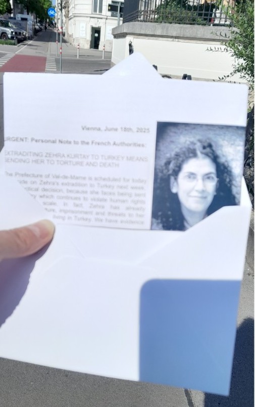 Letter for Zehra to the French embassy in Vienna