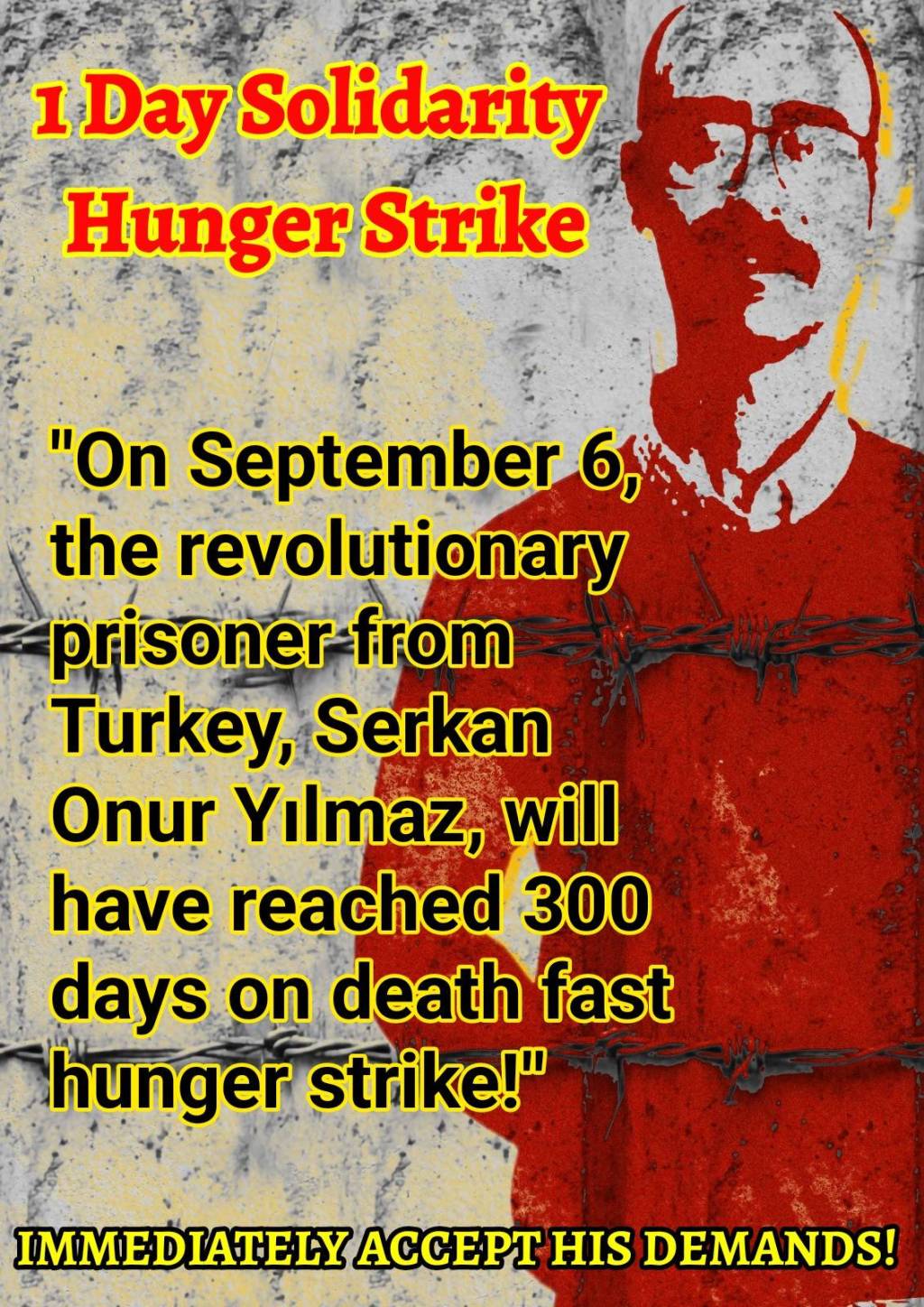 JOIN 1 DAY SOLIDARITY HUNGER STRIKE