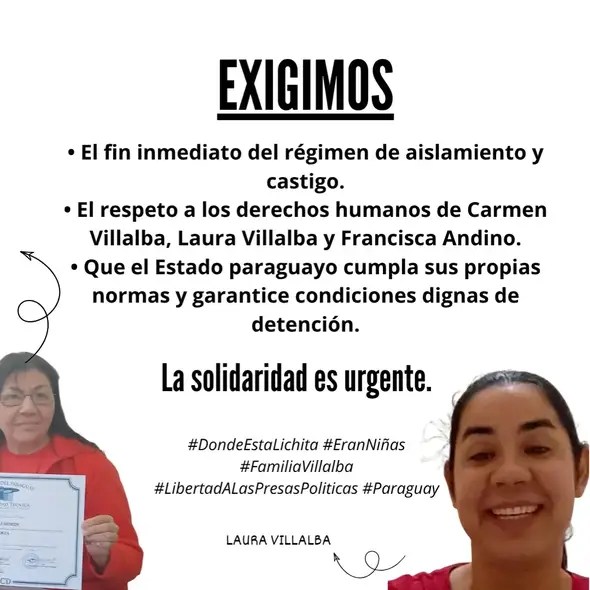 Hunger strike by political prisoners in&nbsp;Paraguay